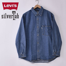 Levi's SILVERTAB OVERSIZE DENIM SHIRTS INDIGO STONE WASH A34040000画像