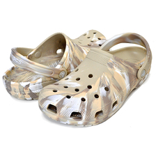 crocs CLASSIC MARBLED CLOG BONE/MULTI 206867-2Y3画像