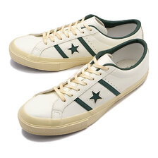 CONVERSE STAR&BARS US PC LEATHER OFF-WHITE/VINTAGEGREEN 35200490画像