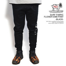 The Endless Summer TES SURF FABRIC FLOWER EMB PANT -BLACK- FH-23374304画像