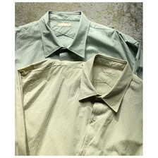 ULTERIOR POPLIN STRIPE OVERLAID SHIRT ULSH33-GA120画像