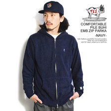 The Endless Summer TES COMFORTABLE PILE BUHI EMB ZIP PARKA -NAVY- FH-23374302画像
