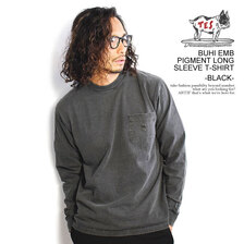 The Endless Summer TES BUHI EMB PIGMENT LONG SLEEVE T-SHIRT -BLACK- 23374309画像
