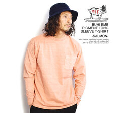 The Endless Summer TES BUHI EMB PIGMENT LONG SLEEVE T-SHIRT -SALMON- FH-23374309画像