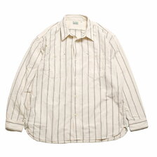 BURGUS PLUS Stripe Chambray Work Shirt Wide Silhouette HBP-300CHWD画像
