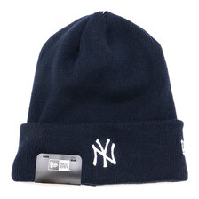 NEW ERA ベーシック カフニット コットン ニューヨーク・ヤンキース ネイビー &times; スノーホワイト 13518046画像