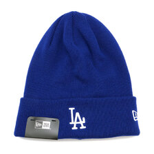 NEW ERA ベーシック カフニット コットン ロサンゼルス・ドジャース ダークロイヤル &times; スノーホワイト 13518047画像