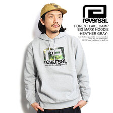reversal FOREST LAKE CAMP BIG MARK HOODIE -HEATHER GRAY- RV23SS203画像