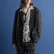 Schott PATTERNED JERSEY 2BUTTON JACKET画像