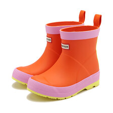 HUNTER LITTLE KIDS PLAY BOOT RED TANG/PINK FIZZ/ZESTY YLW KFT5097RMA-RZY画像