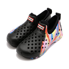 HUNTER LITTLE KIDS MARBLE WATER SHOE BLACK MARBLE/BLACK KFF5105EVA-MLB画像