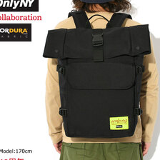 Manhattan Portage &times; Only NY NYC Print Silvercup Backpack Black/Yellow MP1236LVLONLYNYC画像