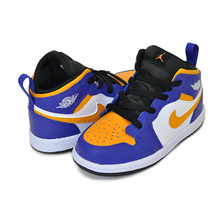 NIKE JORDAN 1 MID (TD) dark concord/taxi-white-black DQ8425-517画像
