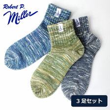Miller スラブ アンクルソックス 3Pセット 324C画像