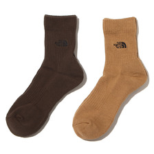 THE NORTH FACE TNF LOGO 2P CREW NEWTAUPExBROWN NN82310-NU画像