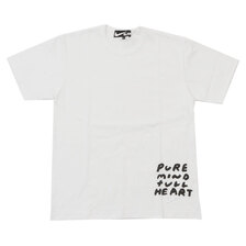 BLACK COMME des GARCONS &times; NIKE Side Message Print Tee WHITE画像
