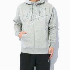 NIKE Club+ BB MCF Full Zip Hoodie Grey DX0536-063画像