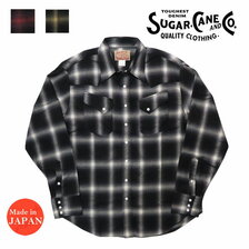 SUGAR CANE OMBRE CHECK WESTERN SHIRT SC28999画像