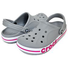 crocs BAYABAND CLOG LIGHT GREY/CANDY PINK 205089-0FS画像