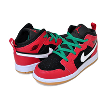 NIKE JORDAN 1 MID SE(TD) black/fire red-white-malachite DQ8420-006画像