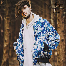 NO ID. BLACK 総柄BIG-MA-1-BLZ 452006-424B画像