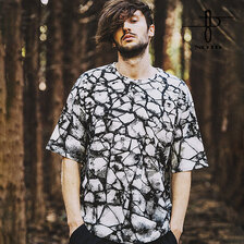 NO ID. BLACK クラックプリントBIG-T 452006-428T画像