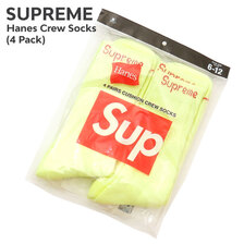 Supreme &times; Hanes 23SS Crew Socks(4 Pack)画像
