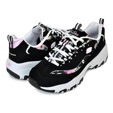 SKECHERS D LITES BLOOMING FIELDS BLACK/MULTI 149794-BKMT画像