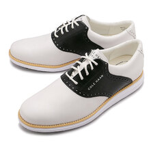 COLE HAAN ORIGINALGRAND SADDLE GOLF WHITE/BLK CROC/WHITE P123713/C37176画像