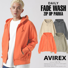 AVIREX FADE WASH ZIP UP PARKA画像