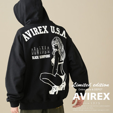 AVIREX BLACK SCORPION SWEAT PULL OVER PARKA画像