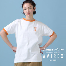 AVIREX DOUNUT ONE POINT RINGER T-SHIRT画像