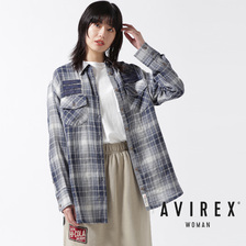 AVIREX INDIGO CHECK SHIRT画像