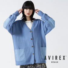 AVIREX NEW BACK V NECK CARDIGAN画像