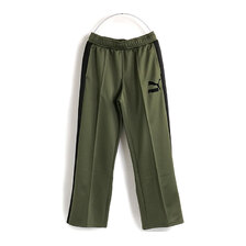 PUMA T7 トラックパンツ ワイド Green Moss 622913-73画像