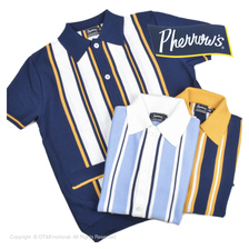 Pherrow's 23S-PIKS1 オープン ニットポロシャツ画像