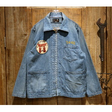 TAILOR TOYO Late 1960s Style Blue Denim Okinawa Jumper &ldquo;FAR EAST CRUISE 69&rdquo; (AGING MODEL) TT15269画像