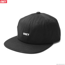 OBEY BOLD TWILL 6 PANEL STRAPBACK (BLACK)画像