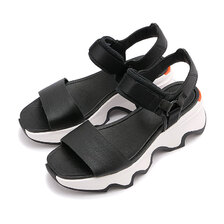 SOREL KINETIC IMPACT Y-STRAP HIGH SANDAL BLACK/SEA SALT NL4962-010画像