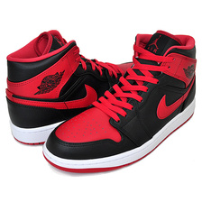 NIKE AIR JORDAN 1 MID black/fire red-white DQ8426-060画像
