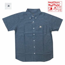 STUDIO D'ARTISAN 刺繍 シャンブレー ボタンダウン シャツ SD5694画像