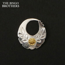 THE BINGO BROTHERS 24K太陽 シルバー ピアス 左耳用 SILVERxGOLD画像