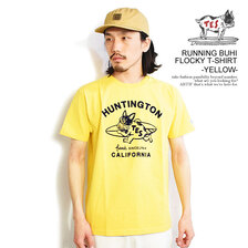 The Endless Summer TES RUNNING BUHI FLOCKY T-SHIRT -YELLOW- FH-23574311画像