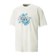 PUMA FFXIV ICON TEE FROSTED IVORY/PLATINUM WHITE 539039-03画像