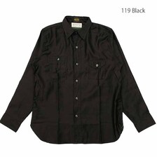 SUGAR CANE FICTION ROMANCE 3oz. COTTON SATEEN L/S WORK SHIRT SC28993画像