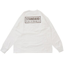 STANDARD CALIFORNIA SD Heavyweight Box Logo Long Sleeve Tee WHITE画像