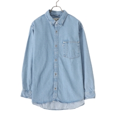 Levi's SILVERTAB&trade; オーバーサイズシャツ ミディアムインディゴ STONEWASH A3404-0002画像
