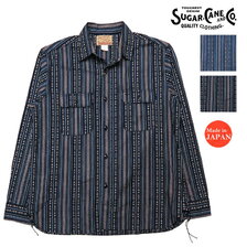 SUGAR CANE ネイティブアメリカン インディゴストライプ ワークシャツ SC28997画像