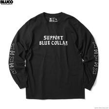 BLUCO PRINT L/S TEE -Omni- (BLACK) 1207-3A09画像