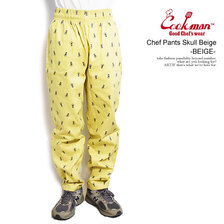 COOKMAN Chef Pants Skull Beige 231-31805画像